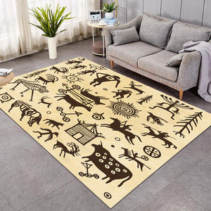 Country Animal Sketch  SWDD3592 Rug