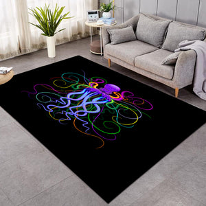 Neon Colorful Octopus SWDD3605 Rug