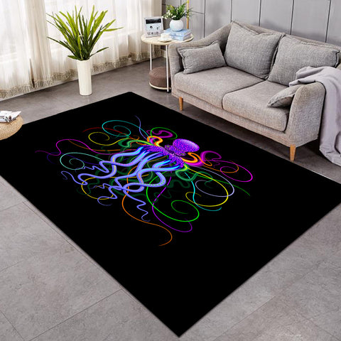 Image of Neon Colorful Octopus SWDD3605 Rug