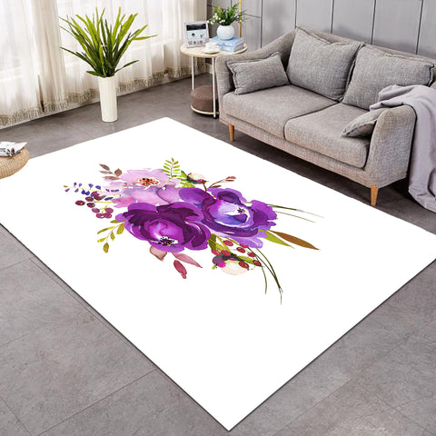 Image of Purple Flower SWDD3615 Rug