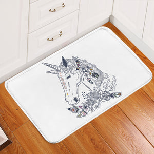 Floral Unicorn Sketch SWDD3652 Door Mat