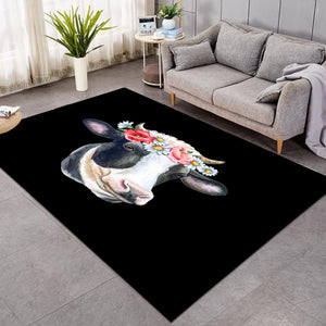 Floral Dairy Cattle SWDD3663 Rug
