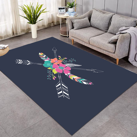 Image of Floral Arrows & Feather  SWDD3668 Rug