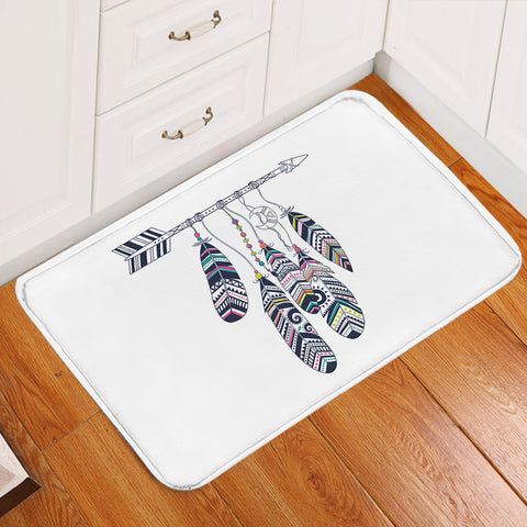 Image of Feathers On Straight Arrow  SWDD3669 Door Mat