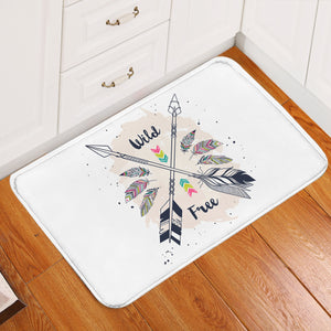 Wild & Free Pink Feather & Arrows SWDD3670 Door Mat