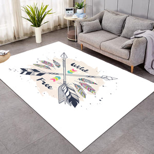 Wild & Free Pink Feather & Arrows  SWDD3670 Rug