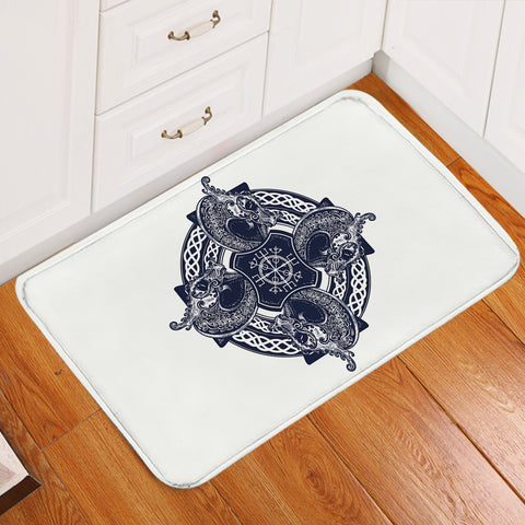 Image of Navy Ancient Mandala SWDD3683 Door Mat