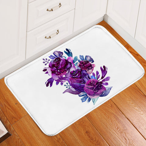 Image of Gradient Blue&Purple Roses SWDD3691 Door Mat