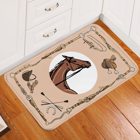 Image of Riding Horse Draw SWDD3699 Door Mat