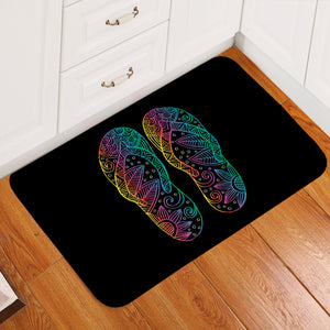 Colorful Floral Shoes Print SWDD3737 Door Mat