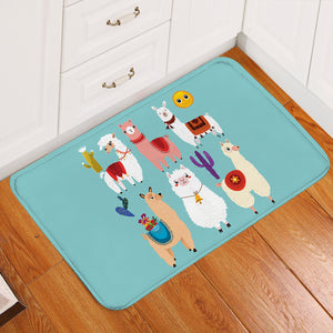 Cute Cartoon Alpacas SWDD3741 Door Mat