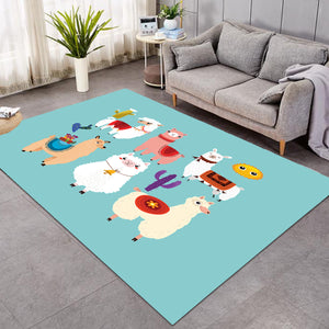 Cute Cartoon Alpacas SWDD3741 Rug