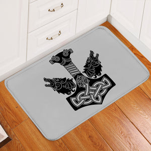 B&W Wolf Knife Warrior Logo SWDD3742 Door Mat