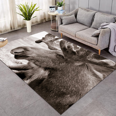 Image of Old Reindeer Head SWDD3743 Rug