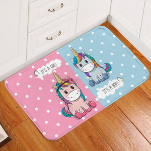 Cute Girl & Boy Cartoon Unicorn SWDD3744 Door Mat