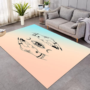 Eyes - Moon Hand Sign SWDD3756 Rug