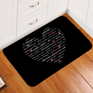 Love Text in Heart SWDD3799 Door Mat