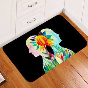 Colorful Leaves Reflect Human SWDD3804 Door Mat