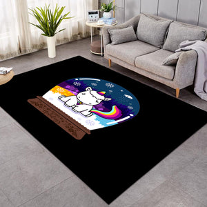 Cute Unicorn in Snow Globe SWDD3809 Rug