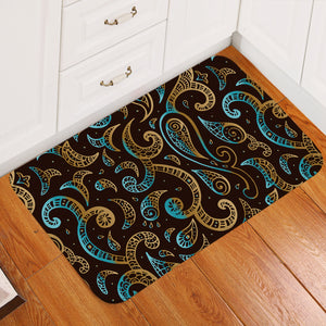 Gold Bandana Pattern in Brown SWDD3812 Door Mat