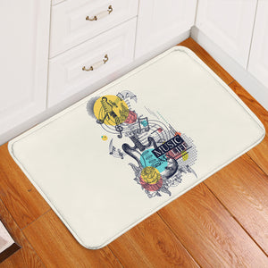 Music Life - Electric Guitar Sketch SWDD3817 Door Mat