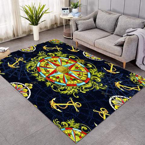 Image of Vintage Ocean Compass SWDD3820 Rug