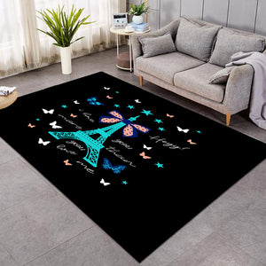 I love You More - Cute Butterfly & Eiffel SWDD3824 Rug