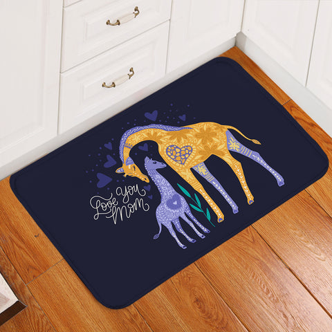 Image of Giraffe - Love you Mom SWDD3825 Door Mat