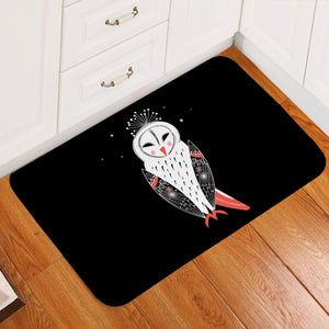 White Red Female Owl  SWDD3863 Door Mat