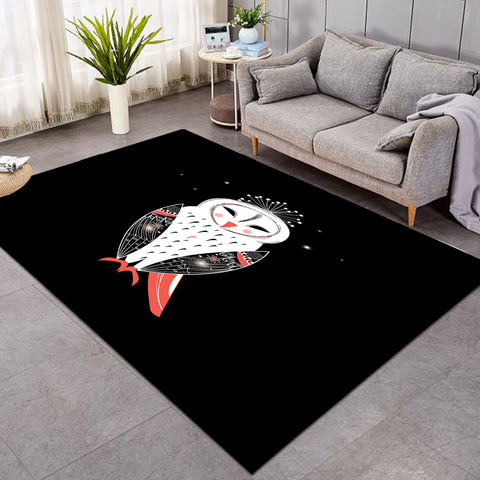 Image of White Red Female Owl SWDD3863 Rug