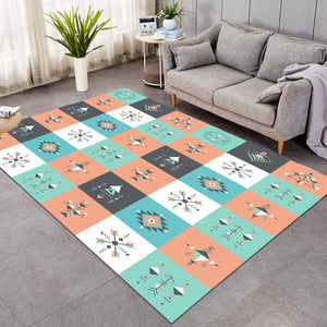 Colorful Pastel Aztec Checkerboard SWDD3869 Rug