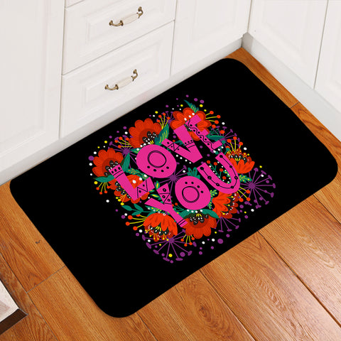 Image of Love You Typographic SWDD3871 Door Mat