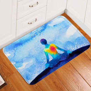 Human Heat Yoga Blue Theme SWDD3874 Door Mat