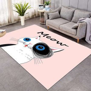Cute Cat Meow Pink Theme SWDD3875 Rug