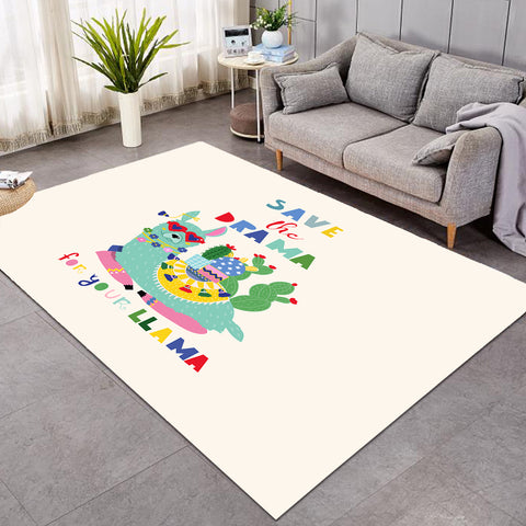 Image of Save The Drama For Your Llama  SWDD3877 Rug