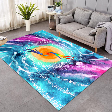 Image of Trippy Human Heat Curve SWDD3878 Rug