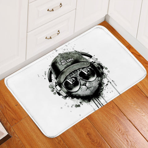 Image of Swag Sunglass Music Headphone Cat SWDD3880 Door Mat