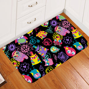 Cute Colorful Owls Cartoon SWDD3920 Door Mat