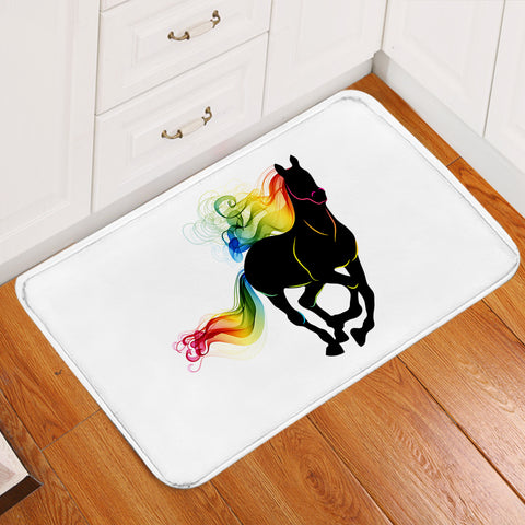 Image of Rainbow Gradient Color Horse  SWDD3921 Door Mat