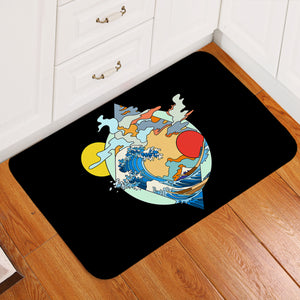 Ocean Waves Japan Art SWDD3937 Door Mat