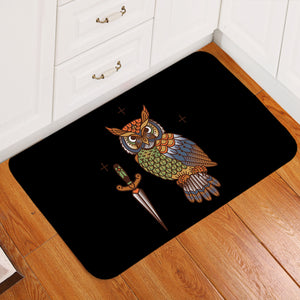 Vintage Color Owl & Knife SWDD4105 Door Mat