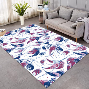 Navy & Purple Feather Monogram SWDD4108 Rug