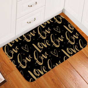 Golden Love Text  SWDD4111 Door Mat