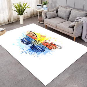 Ocean Watercolor Print Butterfly  SWDD4114 Rug