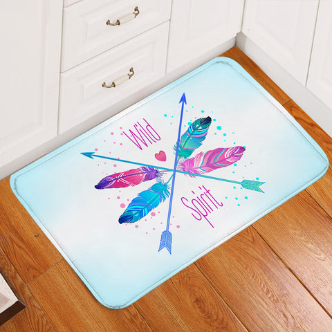 Image of Gradient Pink & Blue Arrows - Wild & Spirit SWDD4120 Door Mat