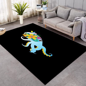 Cute Cartoon Floral Octopus SWDD4217 Rug