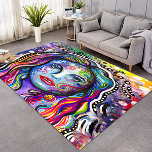 Colorful Watercolor Lady SWDD4218 Rug