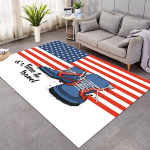 USA It's Time To Travel SWDD4238 Rug