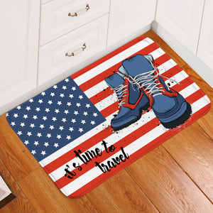 USA It's Time To Travel  SWDD4238 Door Mat