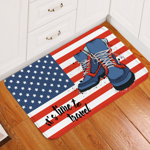 Image of USA It's Time To Travel  SWDD4238 Door Mat